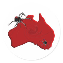 Redback Spider Australia Round Sticker