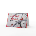 Redbirds on snowy wheels-customise cards