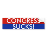 REDBLUE, CONGRESS, SUCKS! BUMPER STICKERS