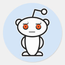 Reddit Disapproval Round Sticker