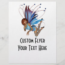 Redhead 3D Pixie - Purple & Blue Personalized Flyer