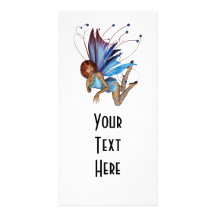 Redhead 3D Pixie - Purple & Blue Customised Photo Card