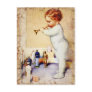 Redhead Baby Boy Blowing Horn to Soldiers