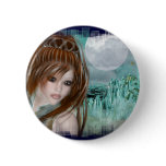 Redhead Elf & Blue Glass Night Designs Buttons