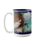 Redhead Elf & Blue Glass Night Designs mugs