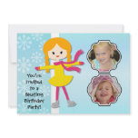 Redhead Girl Birthday Skating Party Invitation