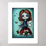 Redhead Lucy - ladybug fairy print