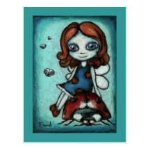Redhead Lucy postcard