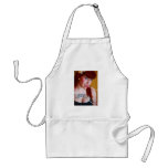 Redhead Pinup Girl Biting a Pearl Necklace aprons