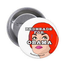 Redheads for Obama Button