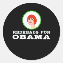 Redheads for Obama Sticker