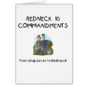 Redneck 10 Commandments Card