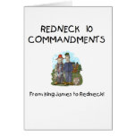 Redneck 10 Commandments Card