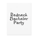 Redneck Bachelor Party Wedding postcards