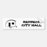 REDNECK CITY HALL bumper sticker bumper stickers