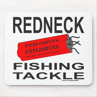 REDNECK FISHING TACKLE T-SHIRTS AND GIFTS MOUSEMAT by redneckproudtees