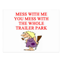 redneck hillbilly joke postcard