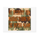 REDNECK MARRIAGE & HUNTING SEASON T-SHIRT postcards