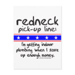 REDNECK PICK-UP LINE PLUMBING T-SHIRTS postcards