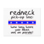REDNECK PICK-UP LINE  T-SHIRTS AND GIFTS POSTCARD