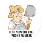 Redneck Support Number Sticker