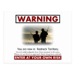Redneck Territory Warning Postcards