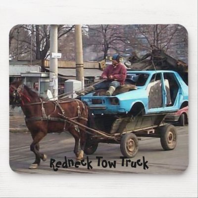 Redneck Tow Truck Mouse Mat by bubbasbunkhouse