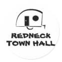 REDNECK TOWN HALL sticker