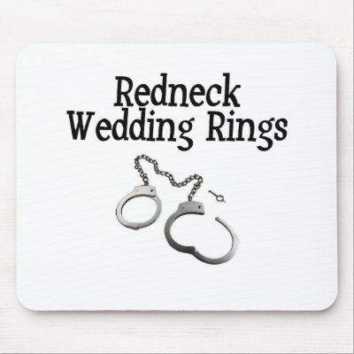 Redneck Wedding Rings Mouse Pad by BacheloretteGirl
