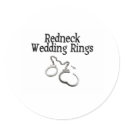 Redneck Wedding Rings stickers