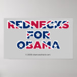 Rednecks for Obama (sbp) Poster posters