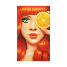 RedOrange Stretched Canvas Prints