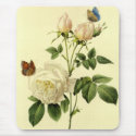Redoute Print: 'Bengal Rose Hymanee' mousepads