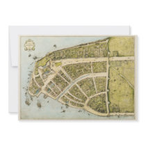Redraft of the Castello Plan New Amsterdam in 1660 Custom Invitation