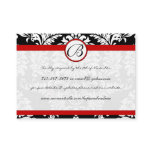 RedTrim Black Damask Response Website Cards Business Cards