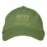 REDUCE, REUSE, RECYCLE! Embroidered Cap embroidered hats