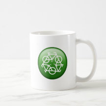 Reduce Reuse Recycle Green Bicycle Mugs