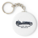 reduce, reuse, recycle key chain