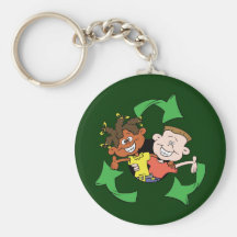 Reduce Reuse Recycle Kids Key Chains