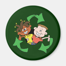 Reduce Reuse Recycle Kids Refrigerator Magnet