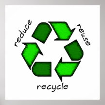 Reduce, Reuse Recycle Poster