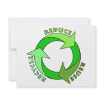 Reduce Reuse Recycle products! invitations
