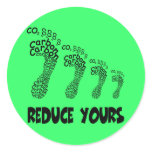 Reduce your carbon footprint stickers