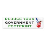 Reduce Your Government Footprint bumper stickers