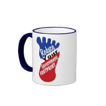 Reduce Your Government Footprint Coffee Mugs