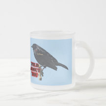 Redwing Blackbird Glass Mug