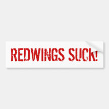 Redwings suck humour bumpersticker bumper stickers