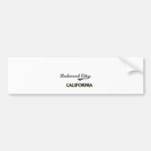 Redwood City California City Classic Bumper Stickers