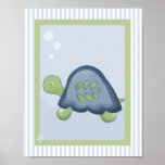 REEF TURTLE 8x10 BABY NURSERY ROOM PRINT