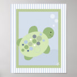 REEF TURTLE 8x10 BABY NURSERY ROOM PRINT